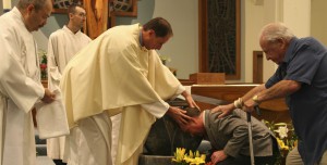 Baptism of Graham Cornwell at the Easter Vigil